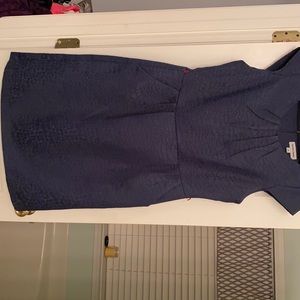 Shelby and Palmer cap sleeve navy blue dress